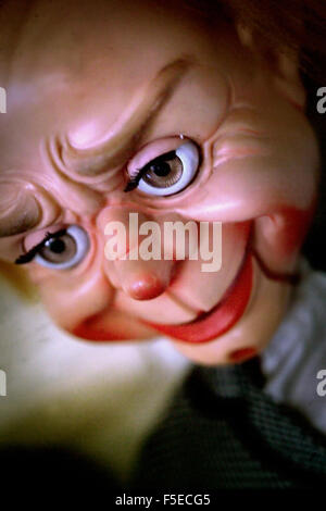 Scary vintage toy doll Stock Photo