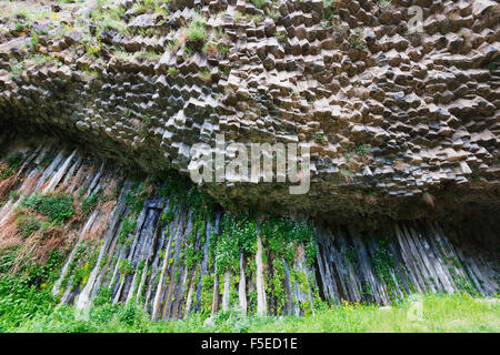 Symphony of Stones basalt columns, UNESCO World Heritage Site, Garni, Kotayk Province, Armenia, Caucasus, Central Asia, Asia Stock Photo