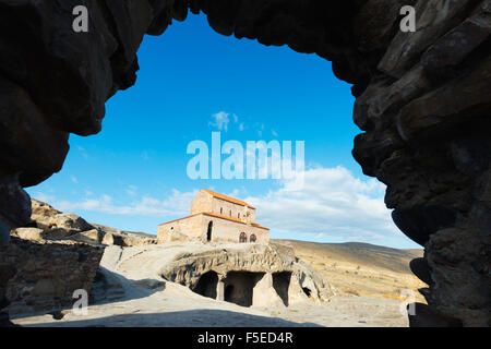 Shida Kartli, monastery at Bronze Age settlement of Uplistsikhe, ancient cave city, near Gori, Georgia, Caucasus, Asia Stock Photo