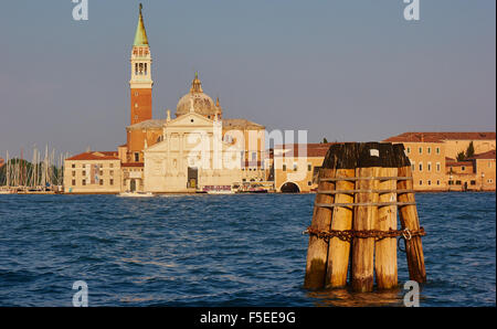 Basilica Di San Giorgio Maggiore at sunset Venice Veneto Italy Europe Stock Photo