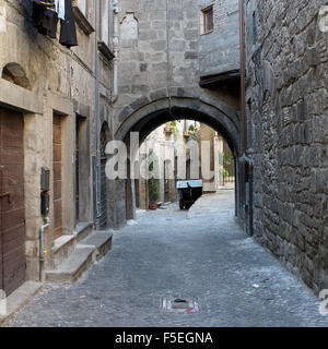 City of Viterbo, detail of passageway Stock Photo