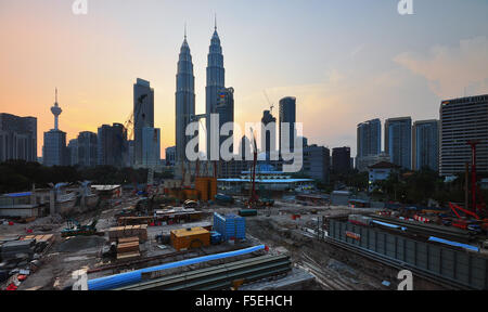 Construction work in Kuala Lumpur, Malaysia Stock Photo