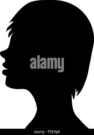 Beautiful female face silhouette in profile. Wedding vector design ...