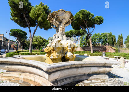 The Fountain of the Tritons by Carlo Francesco Bizzaccheri, Piazza Bocca della Verità, Rome, Italy Stock Photo