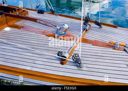 Yacht Deck Stock Photo