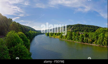 Rhine-Main-Danube Canal at Essing, Kelheim, Bavaria, Germany Stock Photo