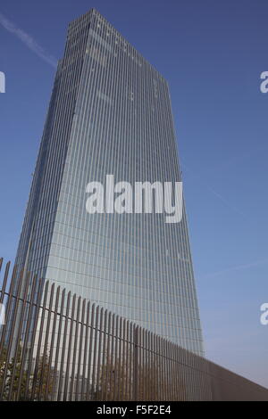 New European Central Bank Building Frankfurt Germany Stock Photo