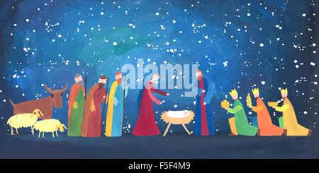 Hand drawn Christmas illustration Stock Vector