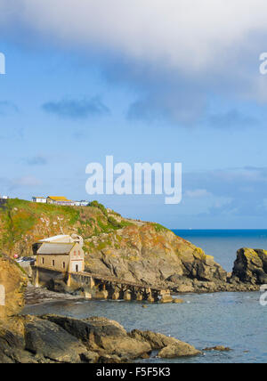 Former RNLI Lifeboat Station, Polpeor Cove, Lizard Point, Lizard Peninsula, Cornwall, England, UK Stock Photo