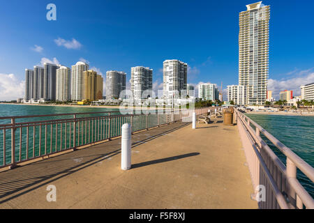 Sunny Isles Beach pier in Miami, Florida Stock Photo