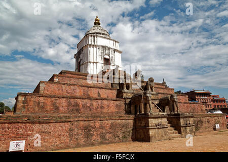 ?ity, ?ountry - October 19, 2013: The Fasidega temple in Bhaktapur is visited every year by thousands of Hindu pilgrims. The shr Stock Photo