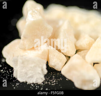 Crack cocaine is a form of cocaine that can be smoked. Also called rock, work, hard, iron, cavvy, base. Mostly known as crack. Stock Photo