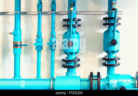 Pipes and valves Stock Photo