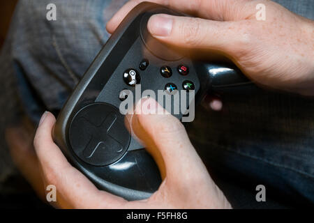 Valve Steam Controller in use Stock Photo