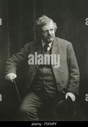 Gilbert Keith (G.K.) Chesterton was a leading British author, thinker, journalist, arts critic, debater, lay theologian and Christian apologist of the early 20th Century. A prolific writer, he published nearly 100 books and over 4,000 newspaper columns and essays. Stock Photo