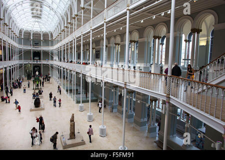 Edinburgh, Scotland, UK. 17th Aug, 2011. The National Museum of Scotland, was formed in 2006 with the merger of the Museum of Scotland, with collections relating to Scottish antiquities, culture and history, and the Royal Museum next door, with collections covering science and technology, natural history, and world cultures. Royal Museum building was begun in 1861, and partially opened in 1866, with a Victorian Romanesque Revival facade and a grand central hall of cast iron construction that rises the full height of the building. © Ruaridh Stewart/ZUMAPRESS.com/Alamy Live News Stock Photo