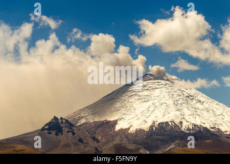South Side Of Cotopaxi Volcano During 2015 Eruption Vapors Of Water And