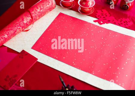 Traditional Chinese wedding elements Stock Photo