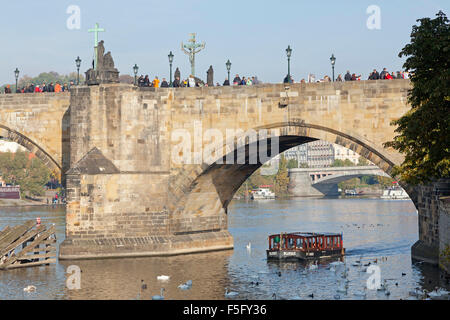 Charles Bridge (Karlův most), Prague, Czech Republic Stock Photo