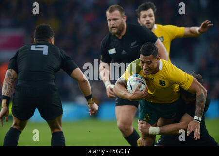 London, UK. 31st Oct, 2015. Israel Folau (AUS) Rugby : 2015 Rugby World Cup final match between New Zealand and Australia at Twickenham in London, England . © FAR EAST PRESS/AFLO/Alamy Live News Stock Photo