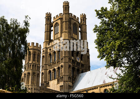 Beautiful Ely Cathedral which towers over the quaint city Stock Photo