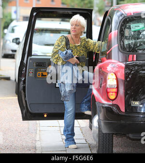 Denise Welch outside ITV Studios  Featuring: Denise Welch Where: London, United Kingdom When: 03 Sep 2015 Stock Photo