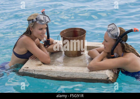 COUPLES RETREAT 2009 Universal Pictures film with Malin Akerman at left and Kristen Bell Stock Photo