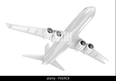 Airplane isolated on blue. My Own Design Stock Photo