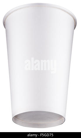 White plastic cup. File contains clipping paths. Stock Photo