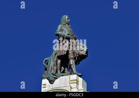 Portugal, Lisbon: Statue of Marquis of Pombal at the town square with the same name Stock Photo