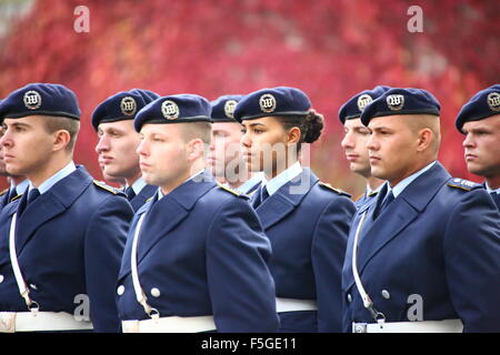 Berlin, Germany. 04th Nov, 2015. Bolivian President Juan Evo Morales Ayma meets Chancellor Angela Merkel for official visit to Germany, received with military honours at Credit:  Jakob Ratz/Pacific Press/Alamy Live News Stock Photo