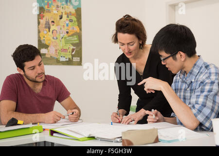 Freiburg, Germany, the Goethe Institute Freiburg Schueler Stock Photo