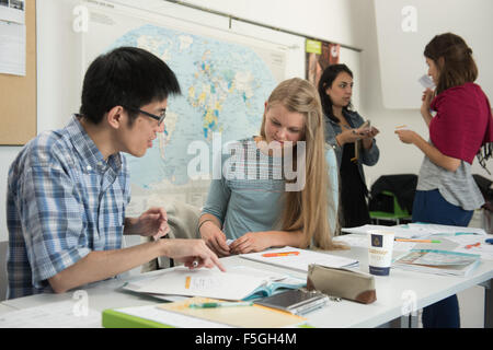 Freiburg, Germany, the Goethe Institute Freiburg Schueler Stock Photo