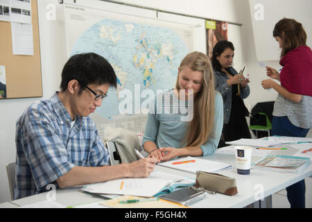 Freiburg, Germany, the Goethe Institute Freiburg Schueler Stock Photo