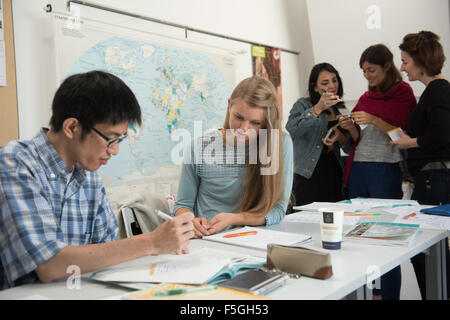 Freiburg, Germany, the Goethe Institute Freiburg Schueler Stock Photo