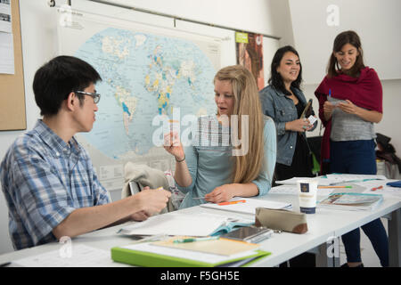 Freiburg, Germany, the Goethe Institute Freiburg Schueler Stock Photo