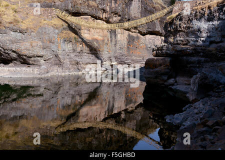 en espanol acrophobia Inca hanging of bridge useable made Last rope bridge,