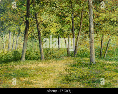 Edge of the Forest Oil on canvas Stock Photo