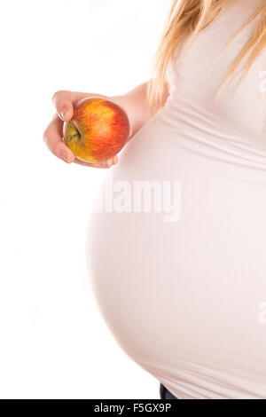 eating healthy food while pregnant cutout Stock Photo