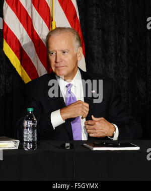 Vice President Biden meets with Jewish community leaders In Davie, Florida  Featuring: Vice President Joe Biden Where: Davie, Florida, United States When: 03 Sep 2015 Stock Photo