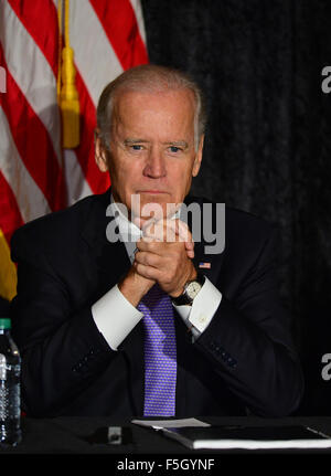 Vice President Biden meets with Jewish community leaders In Davie, Florida  Featuring: Vice President Joe Biden Where: Davie, Florida, United States When: 03 Sep 2015 Stock Photo