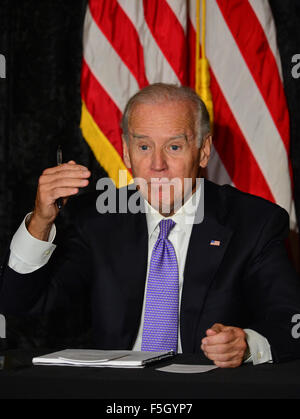 Vice President Biden meets with Jewish community leaders In Davie, Florida  Featuring: Vice President Joe Biden Where: Davie, Florida, United States When: 03 Sep 2015 Stock Photo