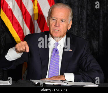 Vice President Biden meets with Jewish community leaders In Davie, Florida  Featuring: Vice President Joe Biden Where: Davie, Florida, United States When: 03 Sep 2015 Stock Photo