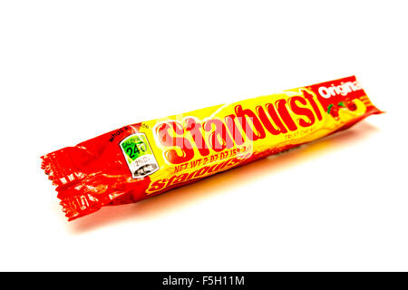 A Package of Starburst Candy made by the Wrigley company subsidiary of Mars Inc. Stock Photo