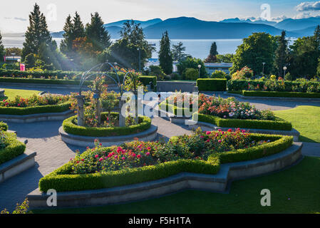 The Rose Garden,  UBC, Vancouver, British Columbia, Canada Stock Photo