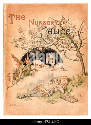 'The Nursery “Alice'', an shortened adaptation of ‘Alice’s Adventures in Wonderland’ aimed at under-fives written by Lewis Carroll (1832-1898) himself. This edition contains 20 selected illustrations by Sir John Tenniel (1820-1914) from the original book which were enlarged and coloured by Emily Gertrude Thomson (1850-1929) who also illustrated the cover. See description for more information.