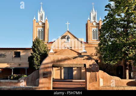 San Felipe de Neri Church, Old Town, Albuquerque, New Mexico USA Stock Photo