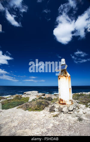 Solar powered lighthouse Stock Photo