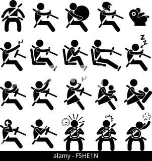 Driving Safety Guide Do and Don't Stick Figure Pictogram Icon Stock Vector