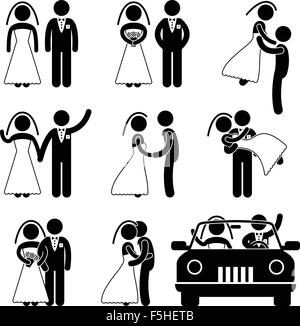 happy couple married and man carrying his wife Stock Vector Image & Art ...